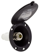Exterior Spray Port Quick Connect Valve 2-3/4" Round Hole Black RV Camper