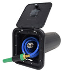 Exterior Spray Port Self-Storing Wash Station 15' Coiled Hose Black RV Camper
