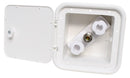 Exterior Spray Port Hot/Cold Faucet White Quick Connect Valve with Box RV Camper