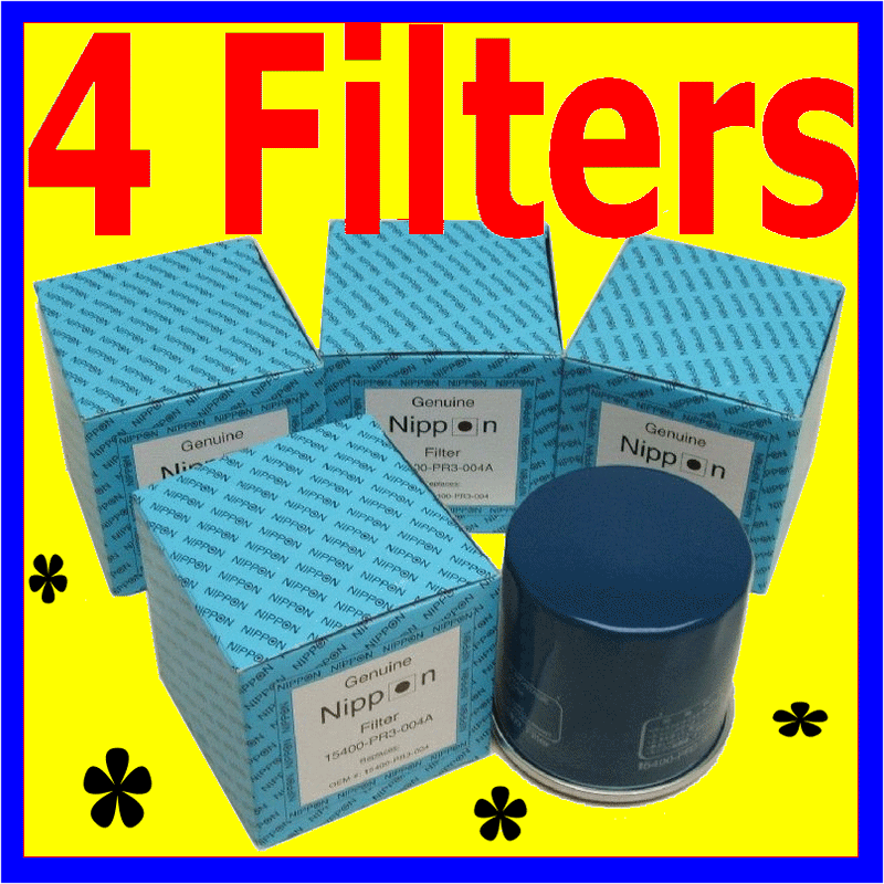 4 Oil Filters Honda CRX Civic Del Sol Prelude B20 D16-4570