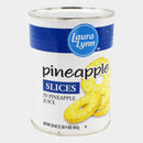 4 Cans Laura Lynn Sliced Pineapple in Juice, 20 oz
