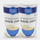 2 Canisters Laura Lynn Quick Oats, 42 oz