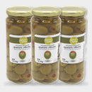 3 Jars Laura Lynn Stuffed Spanish Queen Olives W/ Minced Pimento, 7 oz