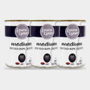3 Jars Laura Lynn Medium Pitted Ripe Olives, 6 oz