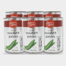 6 Cans Laura Lynn Small Early Peas, 15 oz