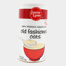 2 Canisters Laura Lynn Old Fashioned Oatmeal, 42 oz