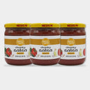 3 Jars Laura Lynn Square Jar Medium Salsa, 16 oz
