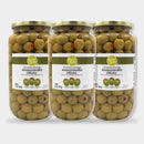 3 Jars Laura Lynn Stuffed Manzanilla Spanish Olives W/ Minced Pimento, 21 oz