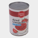 6 Cans Laura Lynn No Salt Added Fancy Diced Tomatoes, 14.5 oz