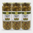 3 Jars Laura Lynn Stuffed Manzanilla Spanish Olives W/ Minced Pimento, 13 oz