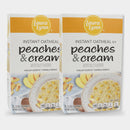 2 Boxes Laura Lynn Instant Oatmeal Peaches and Cream, 9.8 oz
