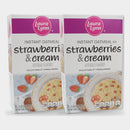 2 Boxes Laura Lynn Instant Oatmeal Strawberry Cream, 9.8 oz