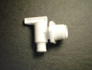 Fresh Water Tank Drain Valve 1/2" Male NPT Artic White Polypropylene RV Camper