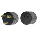 16-00501 Power Cord Adapter Round Black Camper RV Travel Trailer