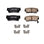 Front Ceramic Brake Pad Set with Hardware for Suzuki Sidekick