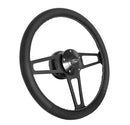 14" Black Billet Classic Steering Wheel Leather Ford Logo w/ Install Kit 1917-1