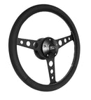 14" Black Billet Classic Steering Wheel Leather Ford Logo w/ Install Kit 1928