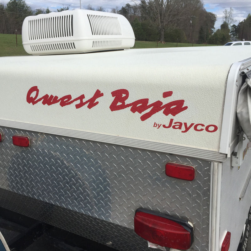 Decal for Jayco Qwest BAJA Pop Up Camper Travel Trailer Sticker RV Red 10Z