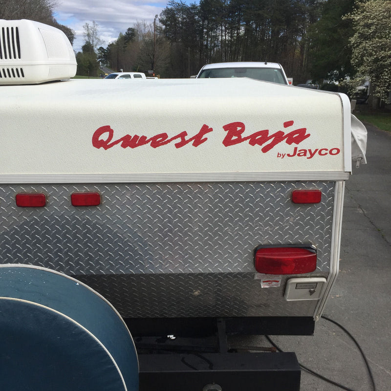 Decal for Jayco Qwest BAJA Pop Up Camper Travel Trailer Sticker RV Red 10Z