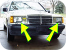 Headlight Wiper Blades Mercedes Benz 190 d e 201 86-93-10607