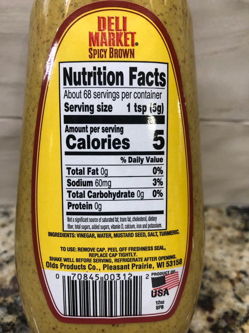 FOUR Squeeze Bottle of Deli Market Spicy Brown Mustard 12 Oz Chicken Hamburger