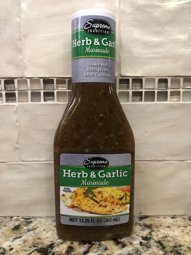 3 BOTTLES Supreme Tradition Herb & Garlic Marinade Sauce Meat 12.25 oz
