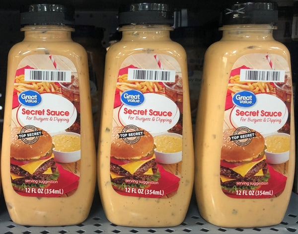 3 BOTTLES Great Value Secret Sauce for Burgers & Dipping 12 Oz McDonalds Big Mac
