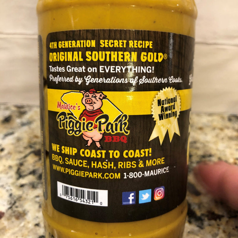 2 BOTTLES Maurice's Original Southern Gold BBQ Sauce 18 oz Ribs Beef Pork