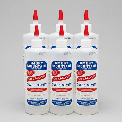 6 Bottles of Smoky Mountain No Calorie Sweetener, 16 oz