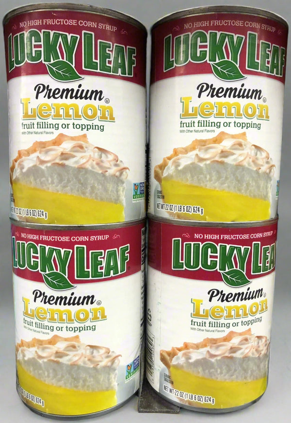 4 CANS Lucky Leaf Premium Lemon Fruit Filling & Topping 22 oz Can Pie