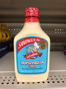 4 Squeeze Bottles of Woeber's Sandwich Pal Horseradish Sauce 16 oz Hot