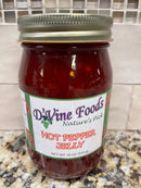 D'vine Foods Hot Pepper Jelly 18 oz Jar Sweet and Savory Jam (Copy)
