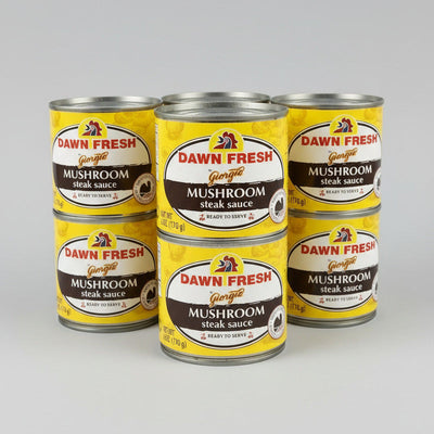 6 Cans of Dawn Fresh By Giorgio Mushroom Steak Sauce, 6 oz