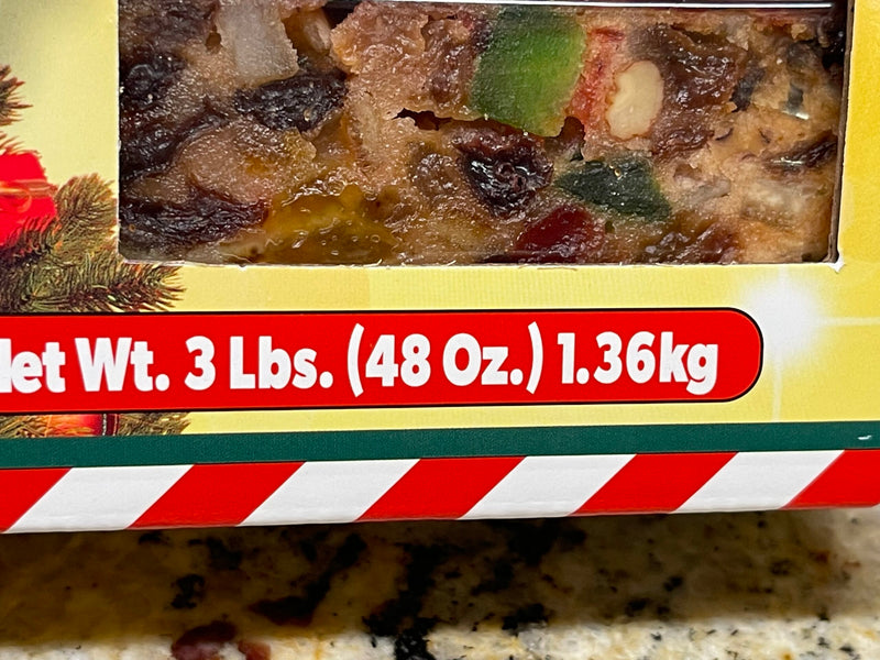 3 PACK Old Fashion Claxton Regular Fruitcake 1 pound Fruit Cake Log
