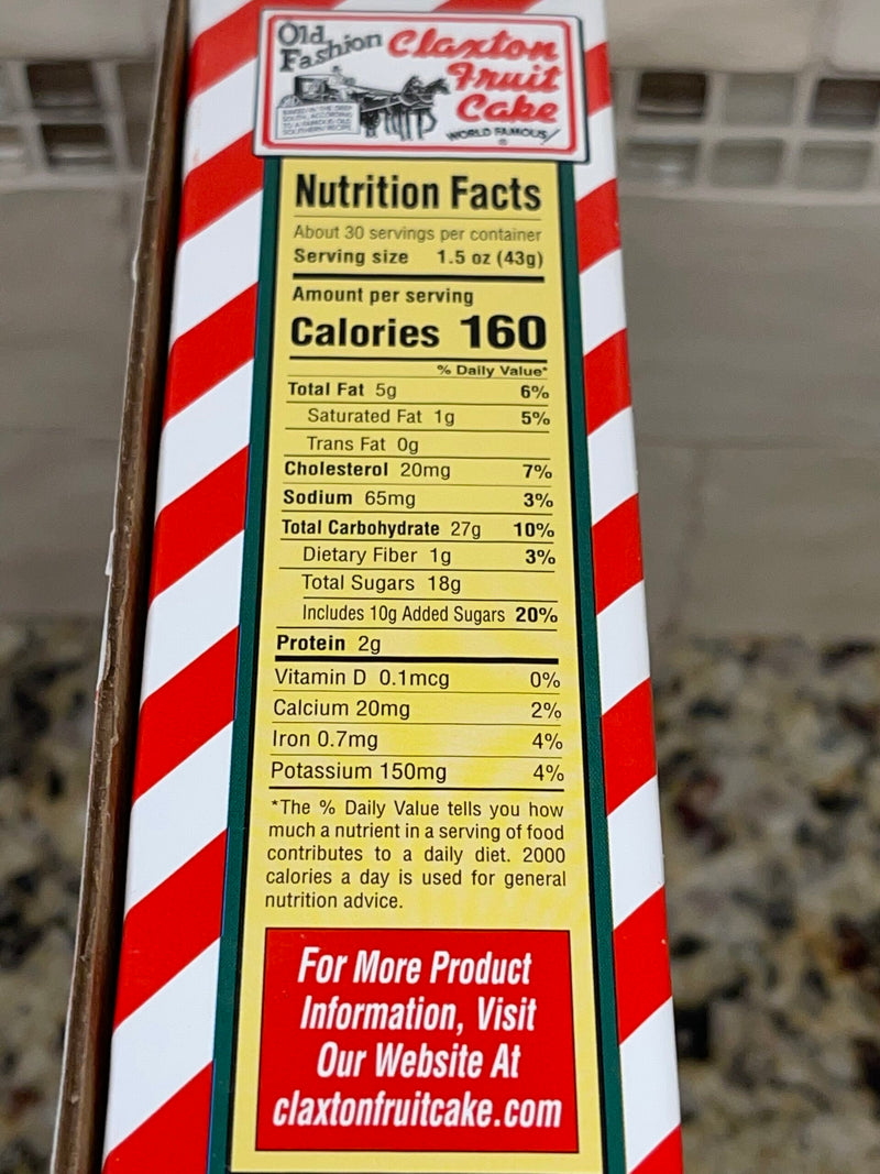 3 PACK Old Fashion Claxton Regular Fruitcake 1 pound Fruit Cake Log