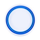 Collapsible Sink 9 Liter Free Standing Food Safe White Blue Camping RV