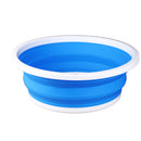 Collapsible Sink 9 Liter Free Standing Food Safe White Blue Camping RV