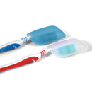 Silicone Toothbrush Head Covers Set of 2 Travel Camping White Blue