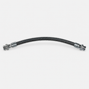 Single brake hose with protective coil and two female end fittings