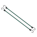 Bungee Cords 20" Pair Multi-Strand Rubber Coated Hooks Green Camping