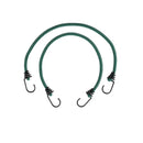 Bungee Cords 20" Pair Multi-Strand Rubber Coated Hooks Green Camping