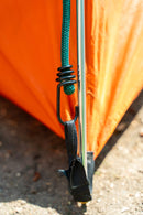 Bungee Cords 20" Pair Multi-Strand Rubber Coated Hooks Green Camping