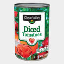 6 Cans Clover Valley Diced Tomatoes, 14.5 oz