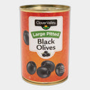 6 Cans Clover Valley Large Pitted Black Olives, 6 oz
