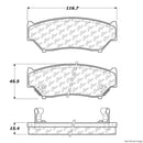 Front Semi-Metallic Brake Pad Set with Hardware for Suzuki Vitara 1999–2004