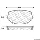 Front Semi-Metallic Brake Pad Set with Hardware for Suzuki Grand Vitara, Sidekick and XL-7