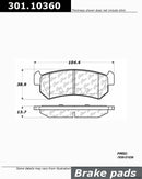 Rear Ceramic Brake Pad Set with Hardware for Suzuki Forenza and Reno