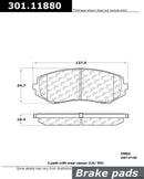 Front Ceramic Brake Pad Set with Hardware for Suzuki Grand Vitara 2006–2013