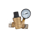 Camco Adjustable Water Pressure Regulator with Gauge Brass Camper RV Pop Up New