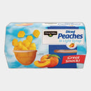 2 Packs Clover Valley Diced Peaches in Light Syrup, 4 oz, 4 ct